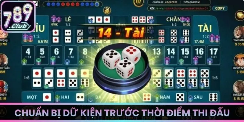 Chuẩn bị dữ kiện trước thời điểm thi đấu