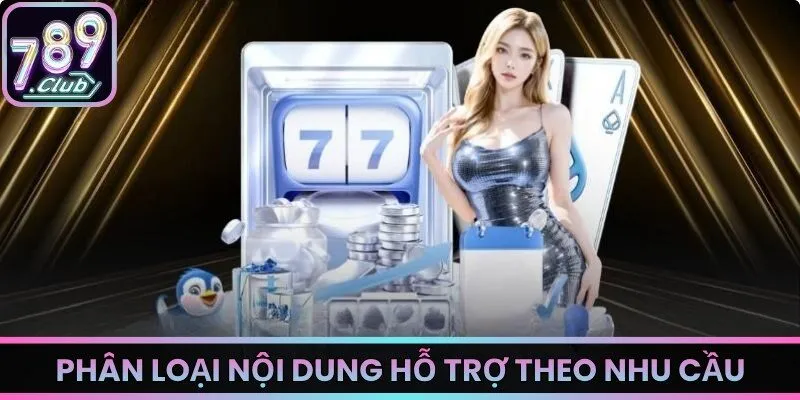 Phân loại nội dung hỗ trợ theo nhu cầu